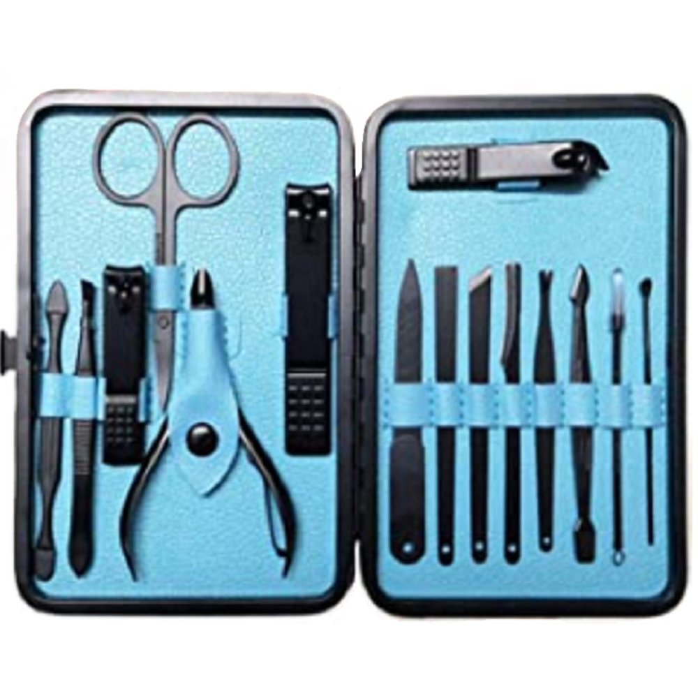 15 Pc. Manicure Pedicure Tool Kit Set With Case